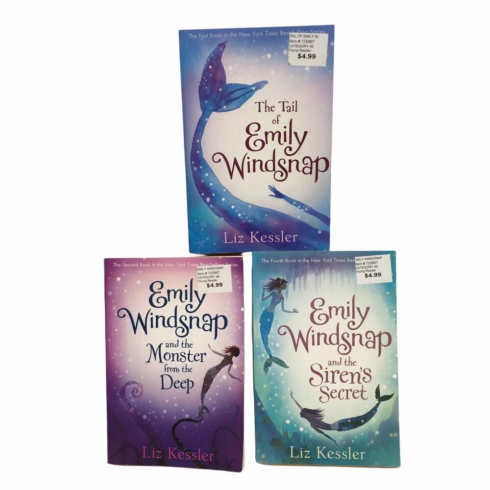 Lot of 3, Emily Windsnap Children's Chapter Books by Liz Kessler - Gently Read